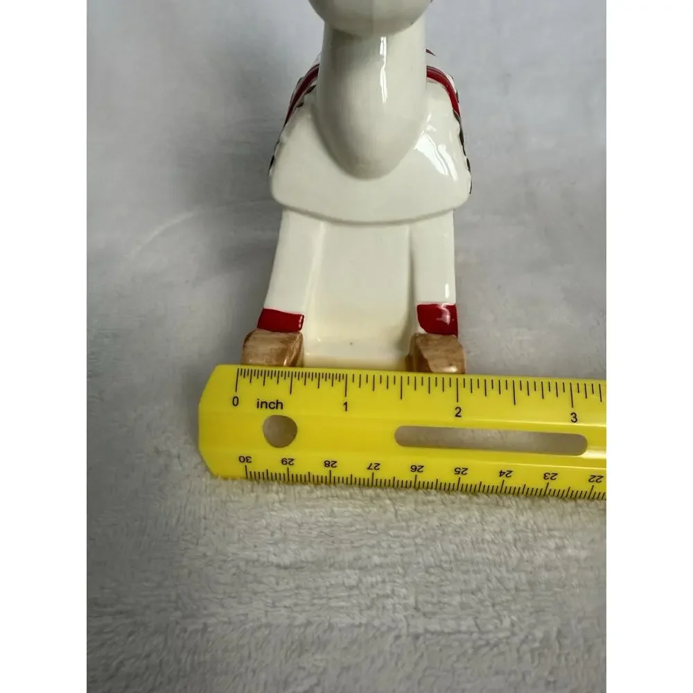 Vintage Christmas Rocking Horse W/ Bear Drummer Music Box NOS Japan